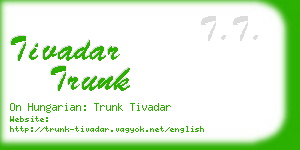 tivadar trunk business card